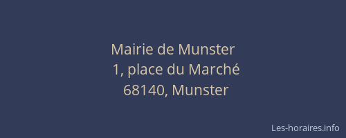 Mairie de Munster