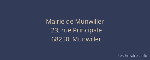 Mairie de Munwiller