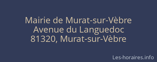 Mairie de Murat-sur-Vèbre