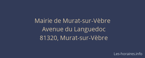 Mairie de Murat-sur-Vèbre