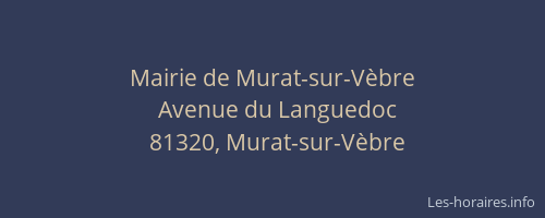 Mairie de Murat-sur-V&egrave;bre