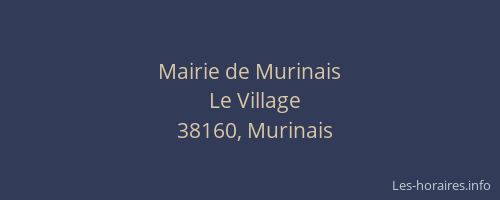 Mairie de Murinais