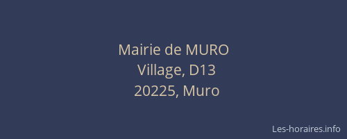 Mairie de MURO