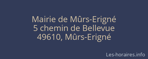 Mairie de Mûrs-Erigné