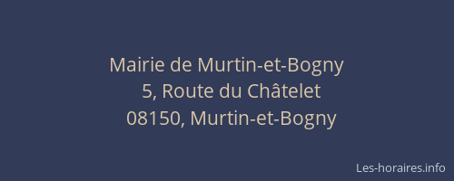 Mairie de Murtin-et-Bogny