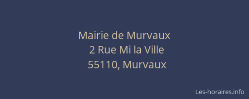 Mairie de Murvaux