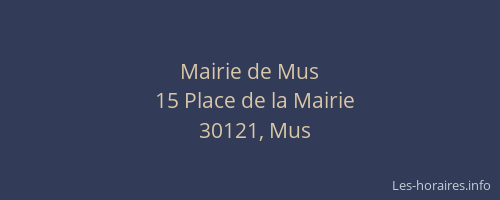 Mairie de Mus