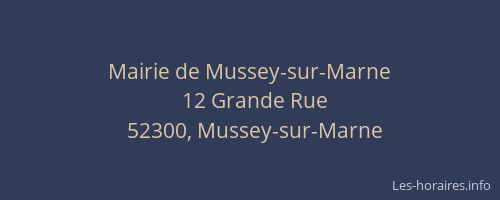 Mairie de Mussey-sur-Marne