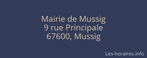 Mairie de Mussig