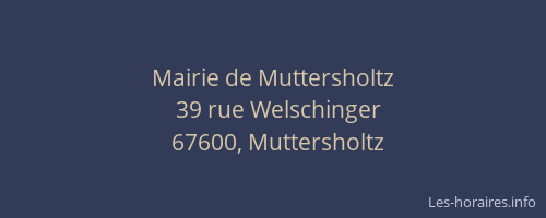 Mairie de Muttersholtz