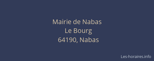 Mairie de Nabas