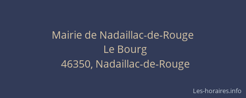 Mairie de Nadaillac-de-Rouge