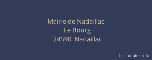 Mairie de Nadaillac