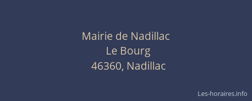 Mairie de Nadillac