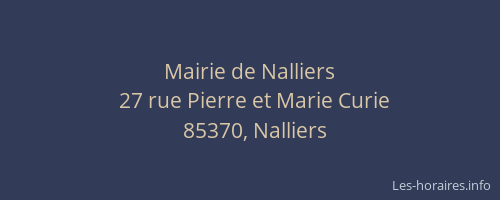 Mairie de Nalliers