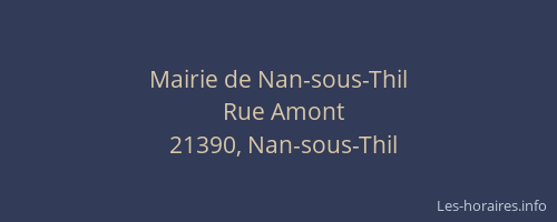 Mairie de Nan-sous-Thil