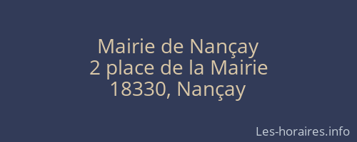 Mairie de Nançay