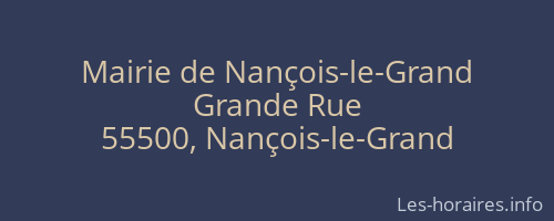 Mairie de Nançois-le-Grand
