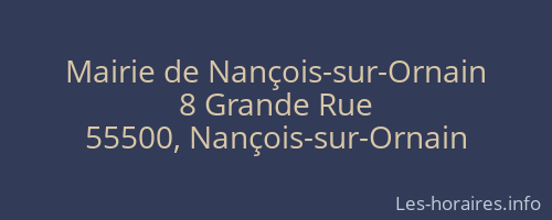 Mairie de Nançois-sur-Ornain