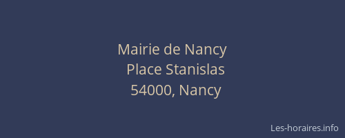 Mairie de Nancy