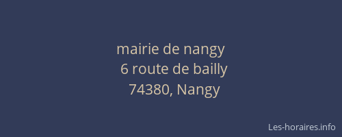 mairie de nangy