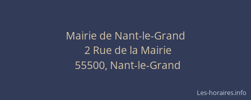 Mairie de Nant-le-Grand