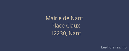 Mairie de Nant