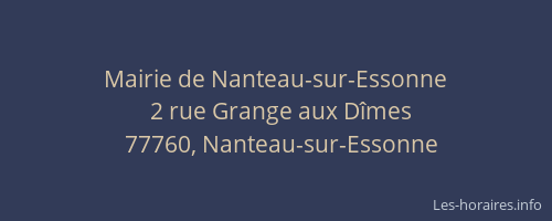 Mairie de Nanteau-sur-Essonne