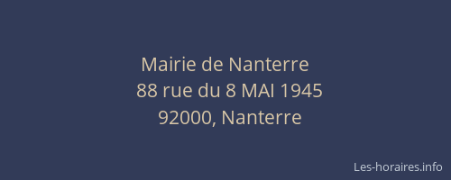 Mairie de Nanterre