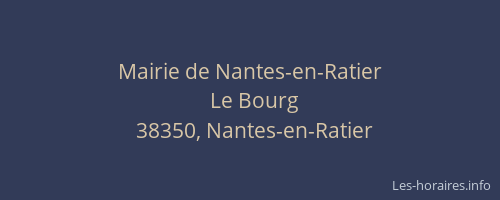 Mairie de Nantes-en-Ratier