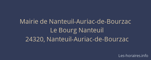 Mairie de Nanteuil-Auriac-de-Bourzac