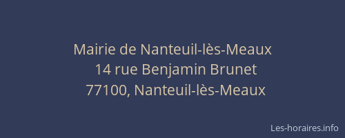 Mairie de Nanteuil-lès-Meaux