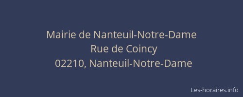 Mairie de Nanteuil-Notre-Dame