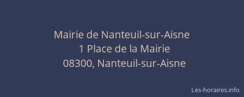 Mairie de Nanteuil-sur-Aisne