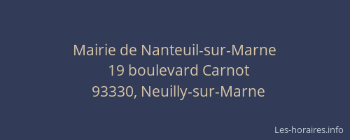 Mairie de Nanteuil-sur-Marne