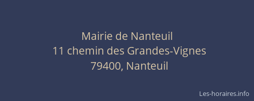 Mairie de Nanteuil