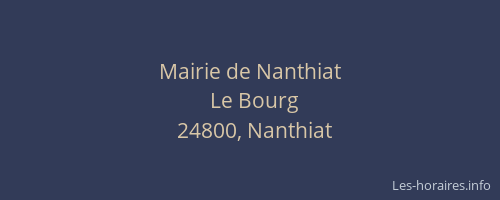 Mairie de Nanthiat
