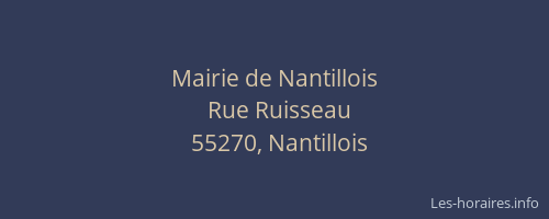 Mairie de Nantillois