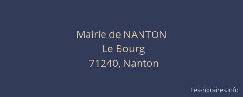 Mairie de NANTON