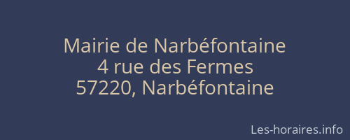 Mairie de Narbéfontaine
