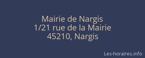 Mairie de Nargis