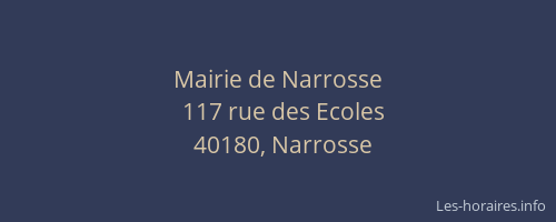 Mairie de Narrosse