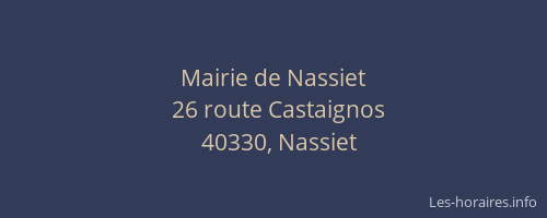 Mairie de Nassiet