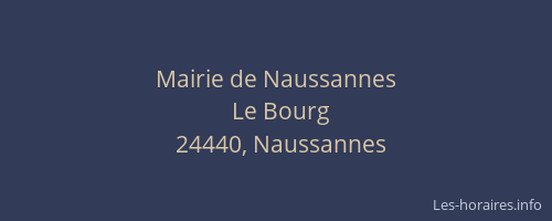 Mairie de Naussannes