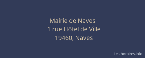 Mairie de Naves