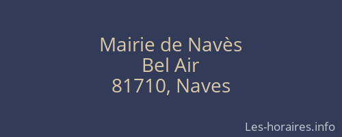Mairie de Navès