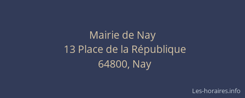 Mairie de Nay