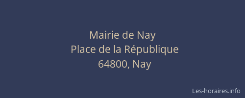 Mairie de Nay