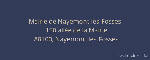 Mairie de Nayemont-les-Fosses