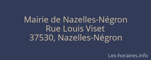 Mairie de Nazelles-Négron